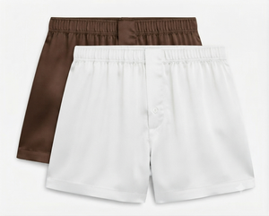 Shorts de Seda Satinada para Mujer, Cintura Alta, Cierre de Botones, Color Sólido, Casual, Transpirable, Corte Regular, Precio al por Mayor - Product Image 2
