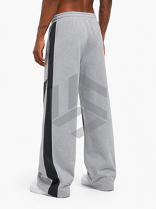 Men's Customized Color Straight Jogger Sweatpants Regular Fit Elastic Waist Casual Spring Wear Breathable Midweight Knitted - Product Image 4