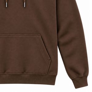Men <b>Brown</b> Pullover Hoodie Plain <b>Long</b> <b>Sleeve</b> Casual Sweatshirt Custom Logo Streetwear Sportswear Gym <b>Top</b> Shoukat Apparel - Product Image 6