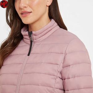 Veste matelassée pour femme, col montant, fermeture éclair, légère, coupe-vent, manches longues, vêtement d'extérieur d'hiver, veste rembourrée pour femme - Product Image 5