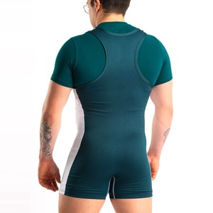 Vêtements de sport imprimés numériquement, prix de gros, avec logo personnalisé, pour haltérophilie et lutte, justaucorps extensible pour adulte - Product Image 1