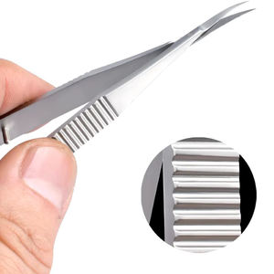 Ciseaux à cuticules micro-ressort professionnels russes à manche plat en acier inoxydable courbé pour manucure - Product Image 3