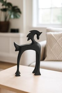 Centre de table classique en bois en forme de cheval, ornement pour une mise en scène élégante de table de mariage et décoration intérieure. - Product Image 5