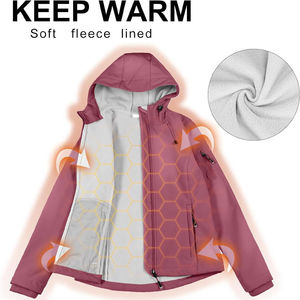 Chaqueta Softshell de Lona para Mujer, con Estampado de Piel de Oveja, Exterior de Nailon, Impermeable, Transpirable, Ecológica, Cortavientos, con Capa Interior Cálida - Product Image 4