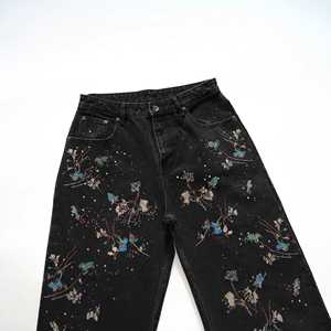 Custom Embroidery & Rhinestone Flare Denim <b>Jeans</b> Ultra-<b>Soft</b> Breathable Eco-Friendly Premium Quality Fabric Women Baggy denim - Product Image 3