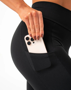 Leggings de Yoga de Cintura Alta para Mujer, Tejido de Spandex/Nylon, Impermeables, Color Sólido, Alta Calidad, 160 g - Product Image 5
