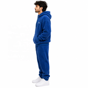OEM Men's Fleece Hoodies Oversized Casual Sweatshirt Front Logo Pocket Design Streetwear Regular Fit Knitted Polyester <b>Tracksuit</b> - Product Image 2