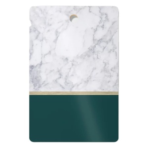 Juego de tabla de cortar de combinación de piedra de mármol y resina rectangular personalizada, bloques para cortar comida de cocina - Product Image 1