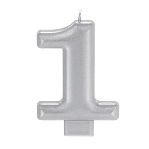 Números de metal dorado y color marfil del 0 al 9 para velas, para usar en pasteles de cumpleaños y pasteles de boda. - Product Image 5