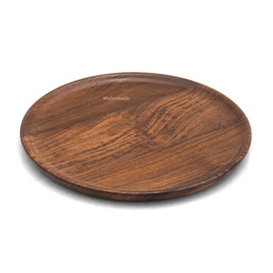 Juego de 3 Platos de Madera Hechos a Mano – 22 cm |   Vajilla de Madera Natural |   Ecológico y Libre de Químicos - Product Image 2