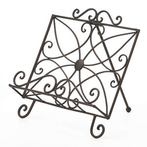 Support de livre de cuisine en métal de qualité supérieure, support de rangement et d'organisation, finition antique, accessoires de cuisine, support de menu pour restaurant - Product Image 6