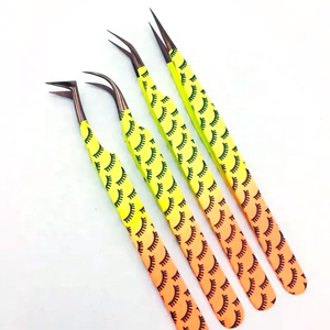 Pinces à épiler professionnelles en acier inoxydable Nano Grip pour extensions de cils, 12 mm, pointe lisse, logo personnalisé - Product Image 1