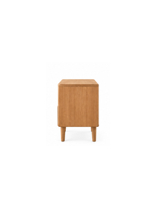 Mesita de Noche Moderna de Madera con un Cajón y Estante Abierto, Estilo Escandinavo, Mueble para Dormitorio o Sala de Estar - Product Image 2