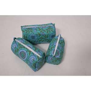 Bolsa de Maquillaje con Estampado Floral de Algodón, Bolsa de Cosméticos Floral, Organizador de Maquillaje con Cierre, Regalo para Mujer - Product Image 5