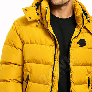 Chaqueta Acolchada de Poliéster de Alta Calidad para Hombre, Venta al por Mayor, Logotipo Personalizado, Ligera, con Cremallera y Capucha, Cálida para Invierno - Product Image 4