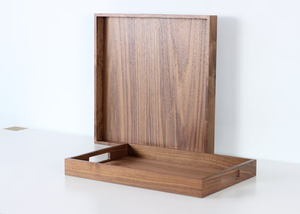 Handmade 100% Eco-Friendly Wooden <b>Tray</b> Polished Single Tier Dishwasher Safe <b>Breakfast</b> and Tableware Storage <b>Tray</b> - Product Image 2