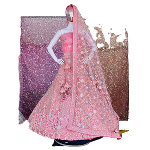 Lehenga Choli de mariée, coiffure élégante pour les mariées - Product Image 1
