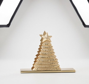 Porte-serviettes en métal motif sapin de Noël, finition texturée, pour cuisine et salle à manger, article pour commande en gros - Product Image 2