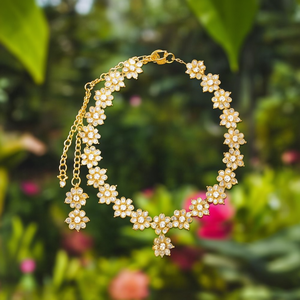 Pendientes de Flor con Piedras Kundan y Baño de Oro - 13114896PK - Product Image 3