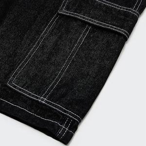 Pantalones Cortos de Mezclilla Holgados Estilo Hiphop para Hombre, Pantalones Cortos de Algodón de 5 Pulgadas, Pantalones Cortos Cargo de Mezclilla para Hombre - Product Image 5
