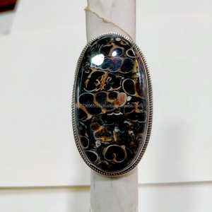 Joyería de Plata de Ley 925, anillo rectangular, anillo de cabujón, anillo de mujer, regalo para ella - Product Image 4