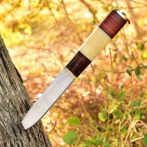 Couteau utilitaire médiéval forgé à la main en acier à haute teneur en carbone, style antique, couteau de chasse viking, outil en cuir, couteau en acier inoxydable - Product Image 4