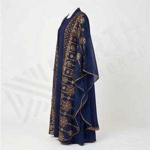2025 OEM Kimono Abaya pour femmes musulmanes, en tissu polyester épais, doux et très extensible, col en V, manches longues, pour fêtes, Ramadan, mariages - Product Image 3