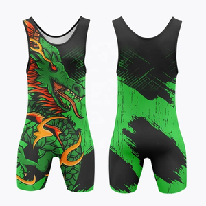 Professional Customizable Printed Plus Size Reversible Wrestling Singlet High Quality Soft Stretch Fabric Moisture Wicking - Product Image 3