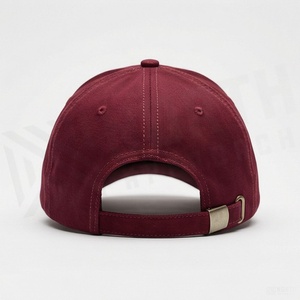 <b>Maroon</b> 6-Panel Baseball Cap Adjustable Fitted Unisex Cotton Twill Solid Color Casual Hat for Adults - Product Image 2
