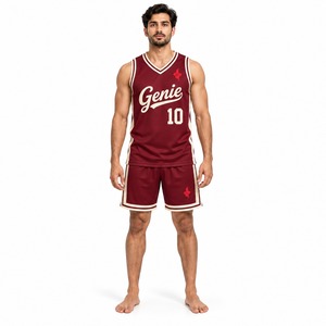 Conjunto de Uniforme Deportivo de Baloncesto, Camiseta y Pantalones Cortos a Juego, Ropa Deportiva Transpirable para Entrenamiento, Juego y Práctica - Product Image 1