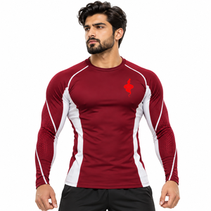 Camiseta de Compresión de Manga Larga, Ropa Deportiva, Entrenamiento, Fitness, Running, Ciclismo, Surf, Gimnasio, Rashguard para Hombre - Product Image 1