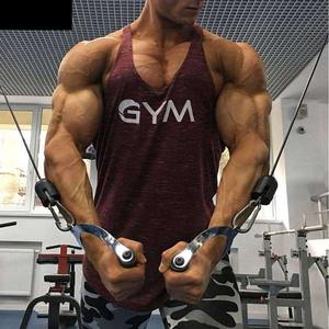 Camiseta Deportiva Personalizada Lisa para Hombre, Camiseta sin Mangas de Algodón, Camiseta de Tirantes - Product Image 2