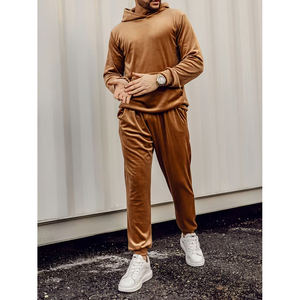 Ensemble de survêtement en velours pour homme prêt pour l'hiver avec tissu chaud et respirant - Product Image 3