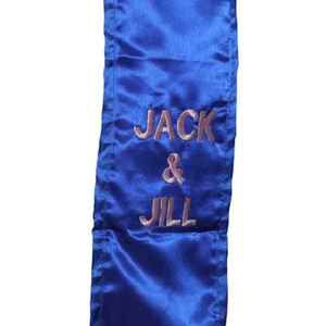 Estola de Satén para Graduación Jack and Jill, Bordada y Personalizable, Banda de Honor para Ceremonias Universitarias, Fraternidades y Hermandades - Product Image 4