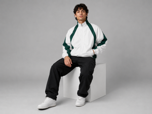 Men's Wholesale Customizable Color Blocking <b>Racer</b> Starter Windbreaker <b>Jacket</b> zipper Closure Windproof Sporty Loose fit custom - Product Image 1
