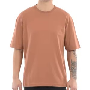 Qualité supérieure, coupe courte et ample pour t-shirt, design de logo personnalisé, décontracté, surdimensionné, tricoté, séchage rapide, 100% - Product Image 1