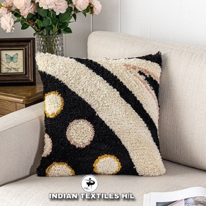Handmade Indian Cotton Luxury Woven Tufted Sofa Cushion Cover Household Pillow Cases Eco-Friendly Custom OEM Wholesale - Product Image 1