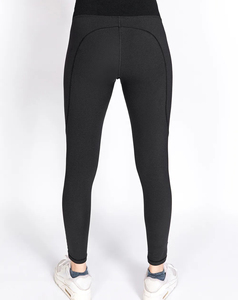 Leggings de sport et yoga pour femmes, taille mi-haute, respirants, unis, vintage, sans coutures, personnalisables, ajustés, 100% polyester, en velours côtelé, longueur genou - Product Image 5