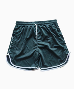 <b>Men</b> <b>White</b> Solid Color Board <b>Shorts</b> Mid Waist Drawstring Quick Dry Casual Swim Trunks with Pockets - Product Image 2