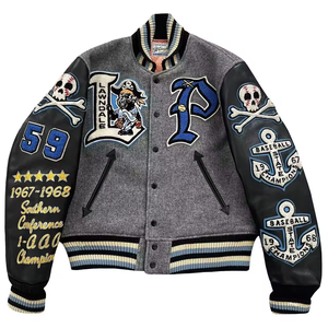 Vêtements d'équipe personnalisés pour événements |   Uniforme de baseball graphique 3D |   Blouson bomber léger en polyester - Product Image 5