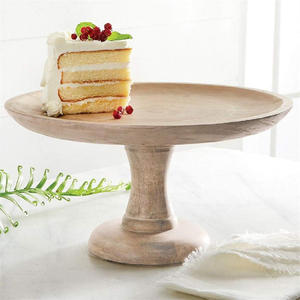 Base para Pastel de Madera de Acacia Premium, Construcción Artesanal Ecológica, Grano Natural Intenso, para Presentación de Postres y Eventos de Boda - Product Image 5