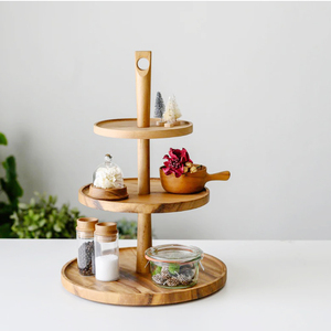 Support à gâteau vintage en bois, support à gâteau antique en bois, support à fruits, présentoir à desserts, utilisation rustique pour mariage et fête - Product Image 6