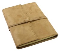 Handgefertigtes Nachfüllbares A5 Leder-Notizbuch - Vintage Hardcover Reisetagebuch & Umweltfreundliches Tagebuch (100 Blatt)