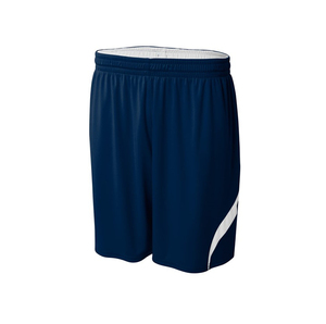 Shorts de sport pour homme en polyester respirant, couleur unie, taille élastique, coupe classique, taille adulte, couleur orange - Product Image 4