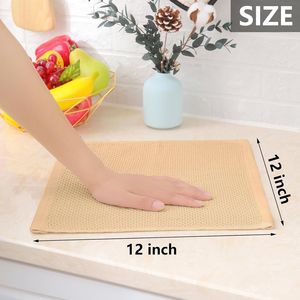 Set di 8 Strofinacci da Cucina in Cotone 100% a Nido d'Ape, Ultra Morbidi e ad Asciugatura Rapida, 30x30 cm, Colore Albicocca - Product Image 4