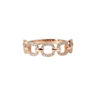 Anillo Fino con Diamante de Laboratorio Redondo, Color DEF, Claridad VSVVS, Certificado IGI, Oro Sólido de 10K, 14K, 18K, Diseño Geométrico de Cadena, Anillo de Moda - Product Image 3