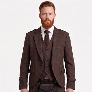 Veste traditionnelle écossaise Argyle pour homme, tenue formelle des Highlands, veste en tweed, design personnalisé, prix d'usine - Product Image 2