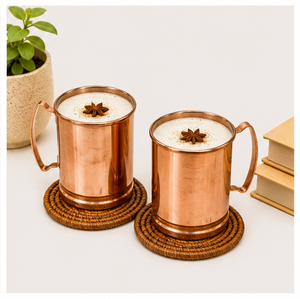Vente en gros de tasses à Moscow Mule en cuivre pur, tasses à boire en cuivre massif de qualité supérieure, fabriquées à la main, avec poignée ergonomique pour les articles de bar - Product Image 4