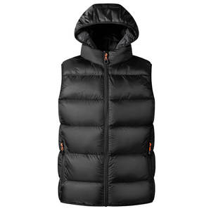 Chaleco Acolchado sin Mangas para Mujer, Cuello Alto, Cierre de Cremallera, Chaqueta Ligera de Otoño con Relleno de Poliéster, Color Sólido - Product Image 1