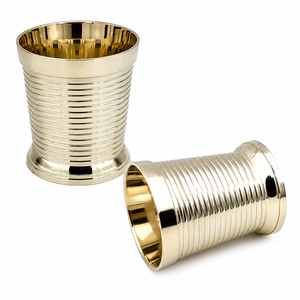 Copa de Vino o Champán Grabada en Latón |   Copa de Cáliz Vintage para Bodas, Fiestas, Decoración del Hogar, Juego de Regalo, Copas Decorativas - Product Image 1